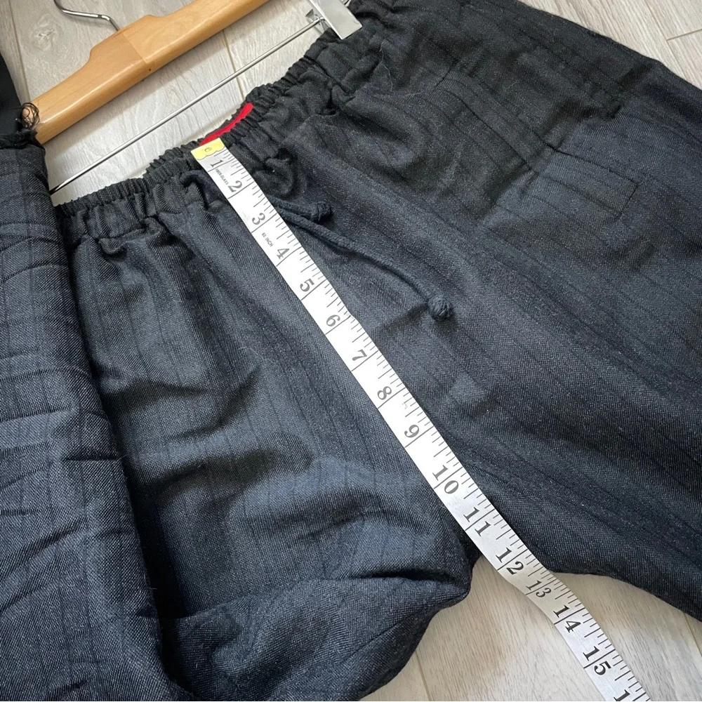 424 Wool Pants baggy layered mens Black (small) streetwear hype lounge casual